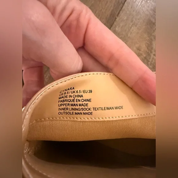 Gold Studded Stiletto Ankle Boots, Tan Nude, Size 8.5 NWOT - Picture 6 of 7